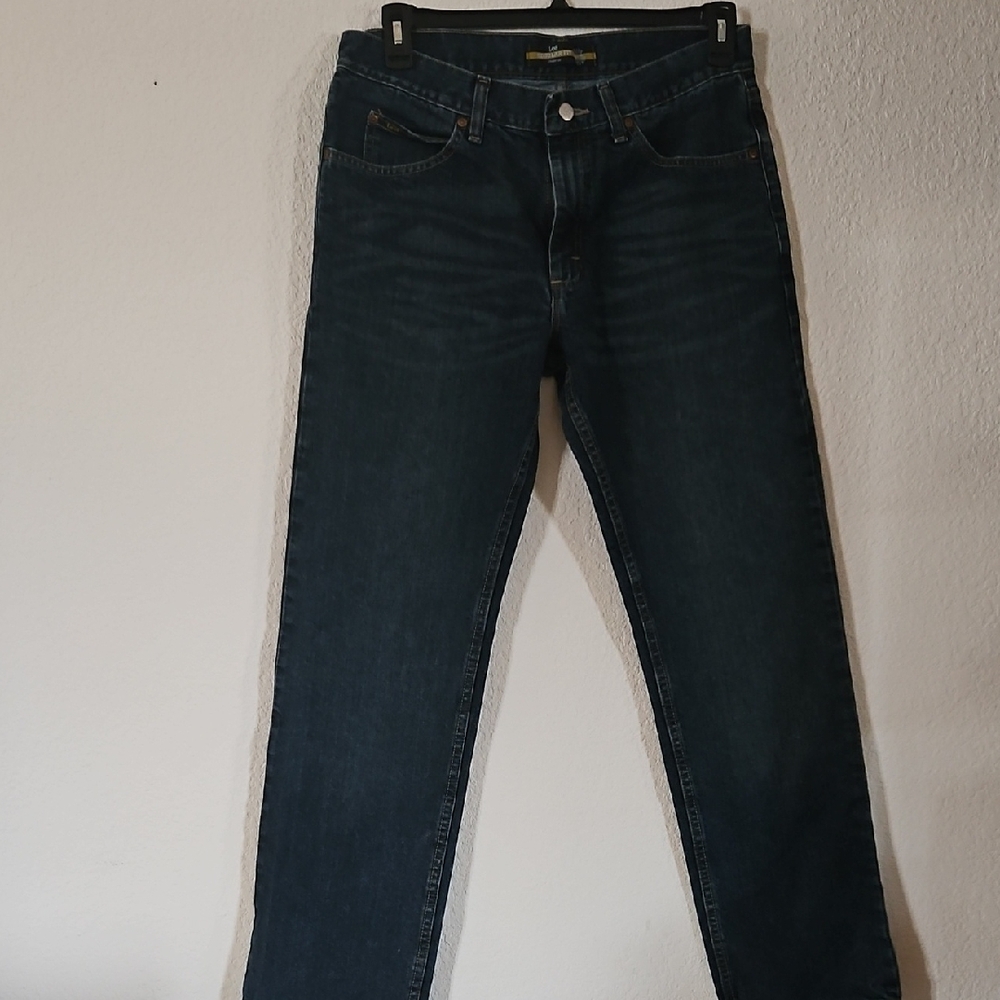Lee Men's Dark Blue Straight Jeans